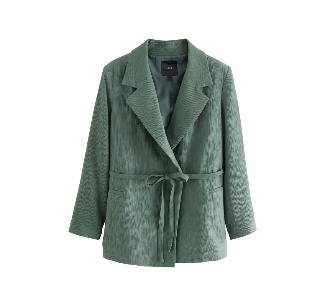 NEXT Jackenblazer Relaxed Fit Blazer in Knitteroptik mit Gürtel (1-tlg)