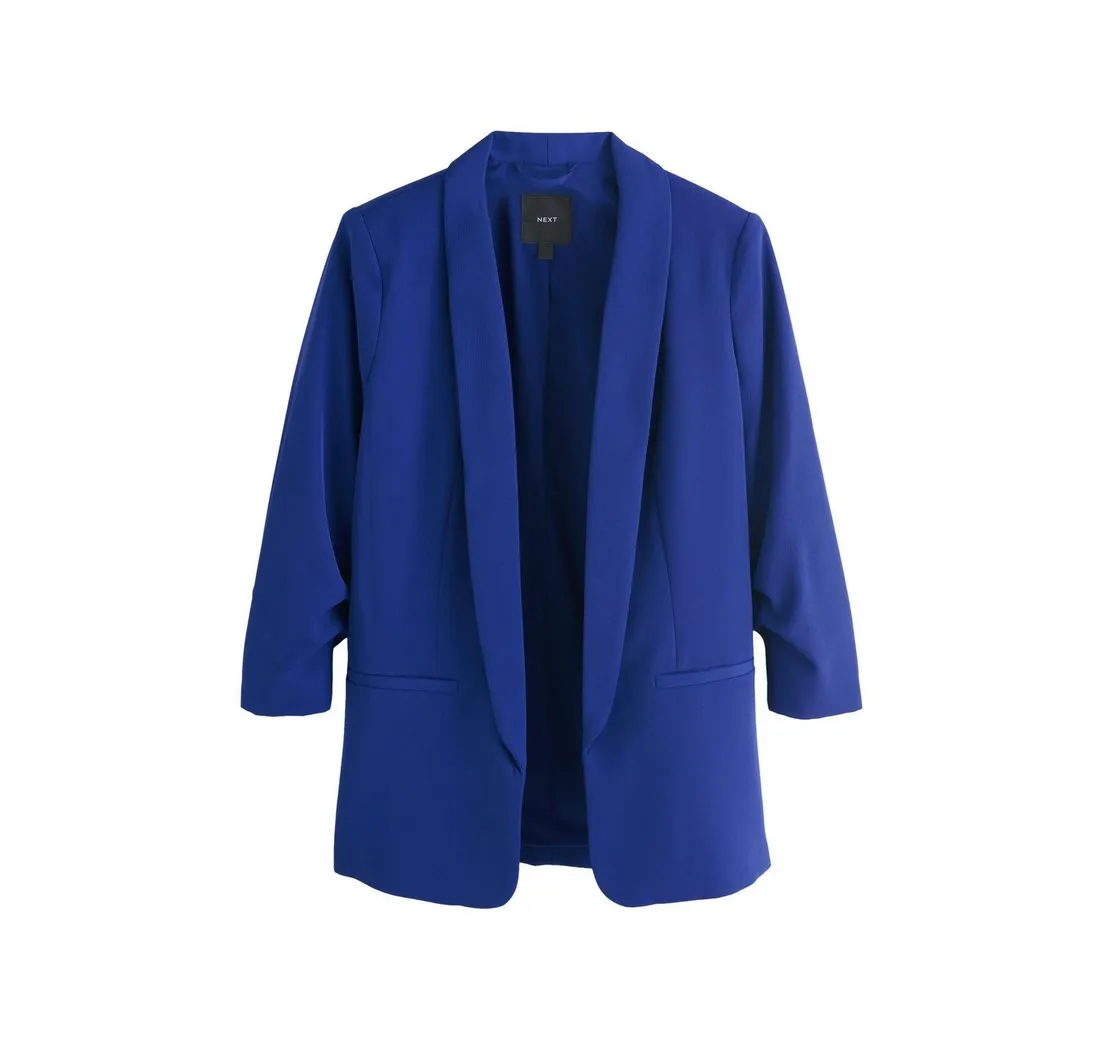 NEXT Jackenblazer Relaxed Fit Blazer mit Vichykaros, Kurzgröße (1-tlg)