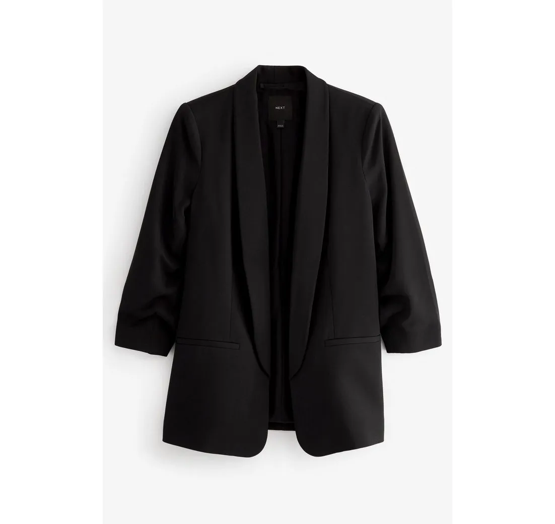 NEXT Jackenblazer Relaxed Fit Blazer mit Vichykaros, Kurzgröße (1-tlg)