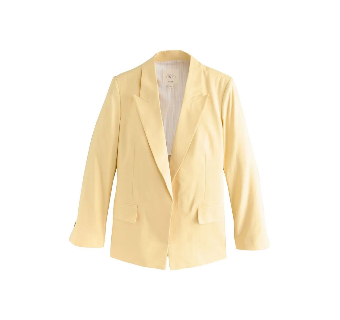 NEXT Jackenblazer Strukturierter Tailored Fit Blazer, Kurzgröße (1-tlg)