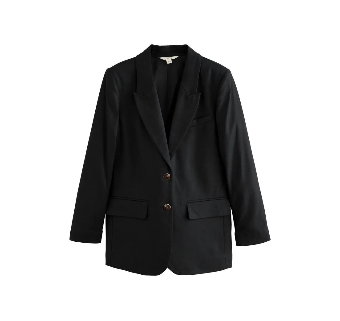 NEXT Jackenblazer Tailored Fit Blazer mit Leinen (1-tlg)