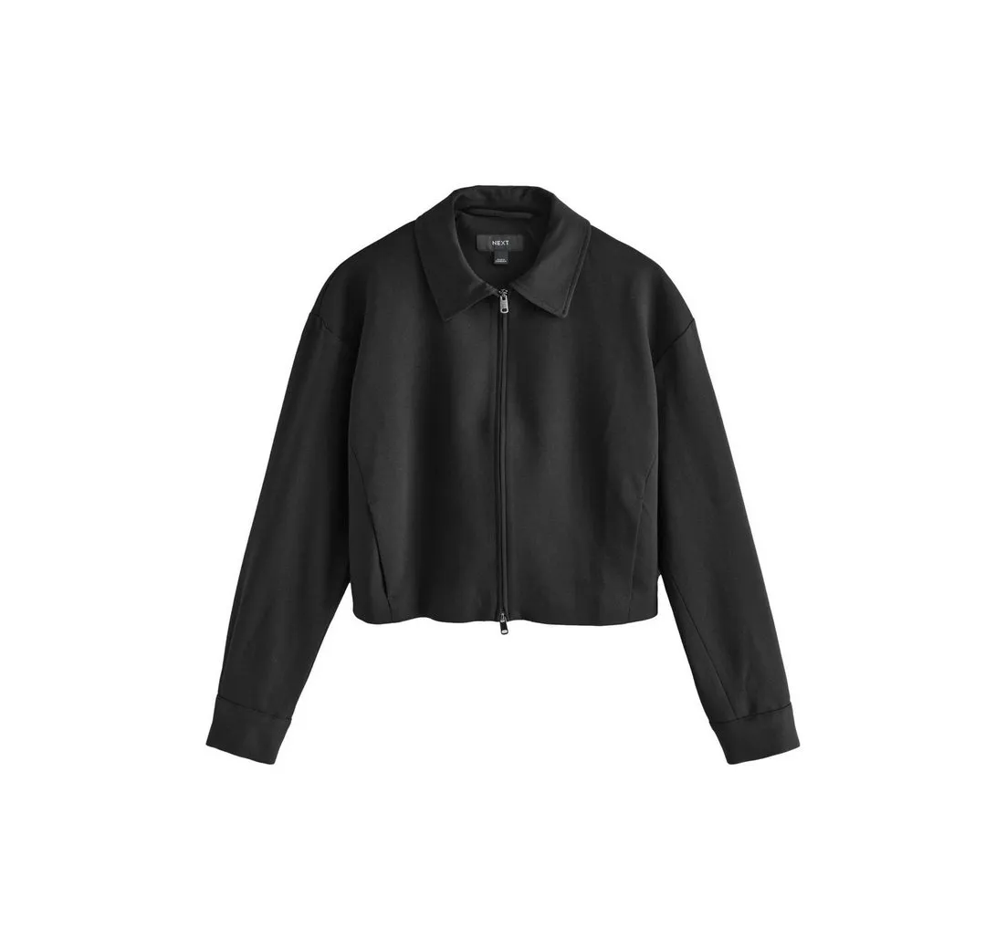 NEXT Jackenblazer Tailored Jacke, Doppel-Reißverschluss, Kurzgröße (1-tlg)