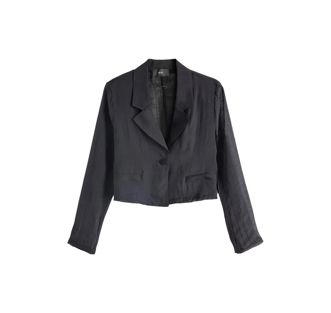 NEXT Jackenblazer Transparenter kurzer Blazer (1-tlg)