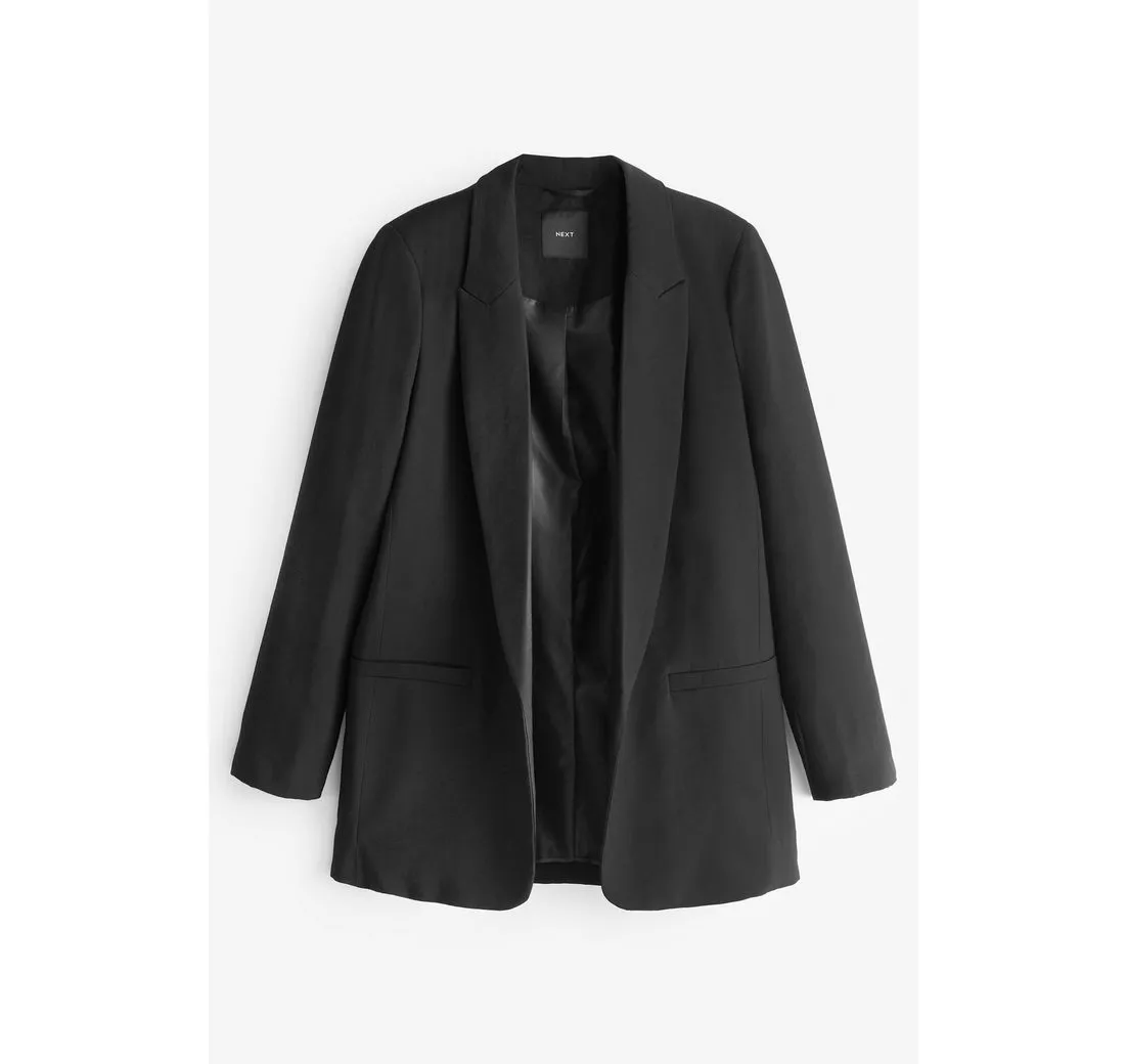 NEXT Jackenblazer Verschlussloser Blazer im Relaxed Fit - Kurzgröße (1-tlg)