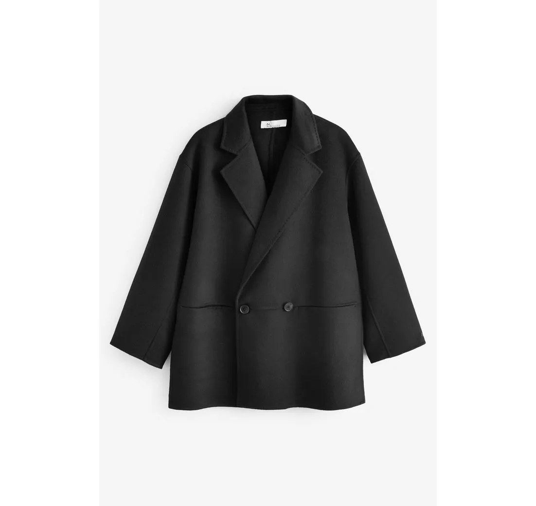 NEXT Jackenblazer Von Hand genähter Blazer mit Wolle, Kurzgröße (1-tlg)