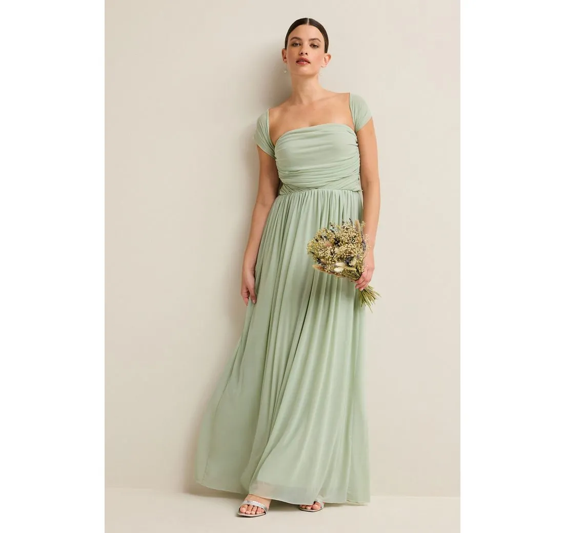 NEXT Maxikleid Multiway-Maxikleid aus Mesh, Kurzgröße (1-tlg)