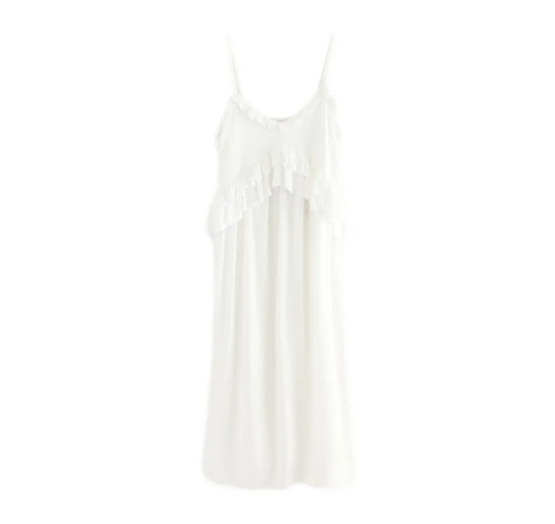 NEXT Midikleid Gerafftes Midikleid, Kurzgröße (1-tlg)