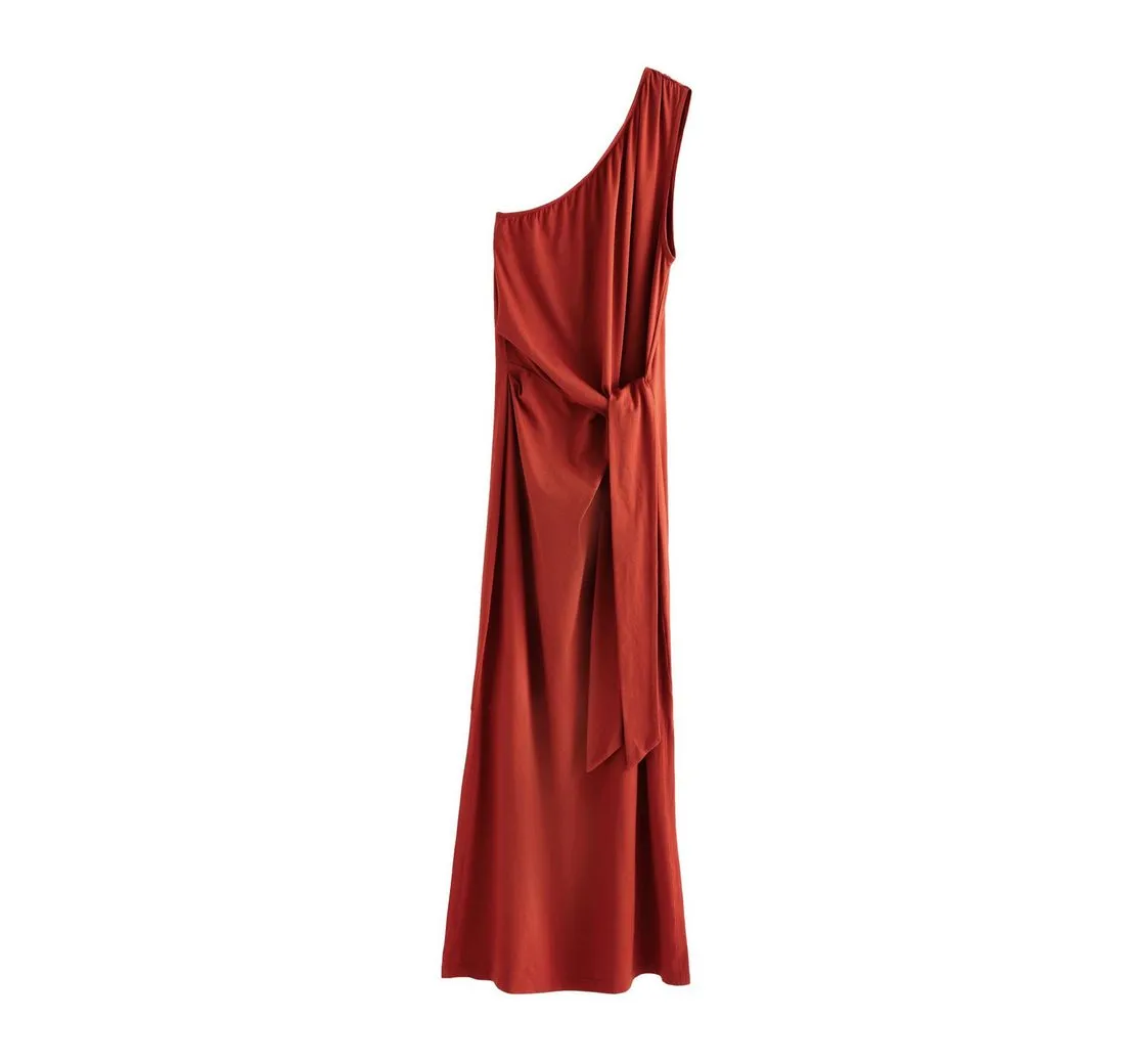 NEXT Midikleid Schulterfreies Midi-Sommerkleid (1-tlg)