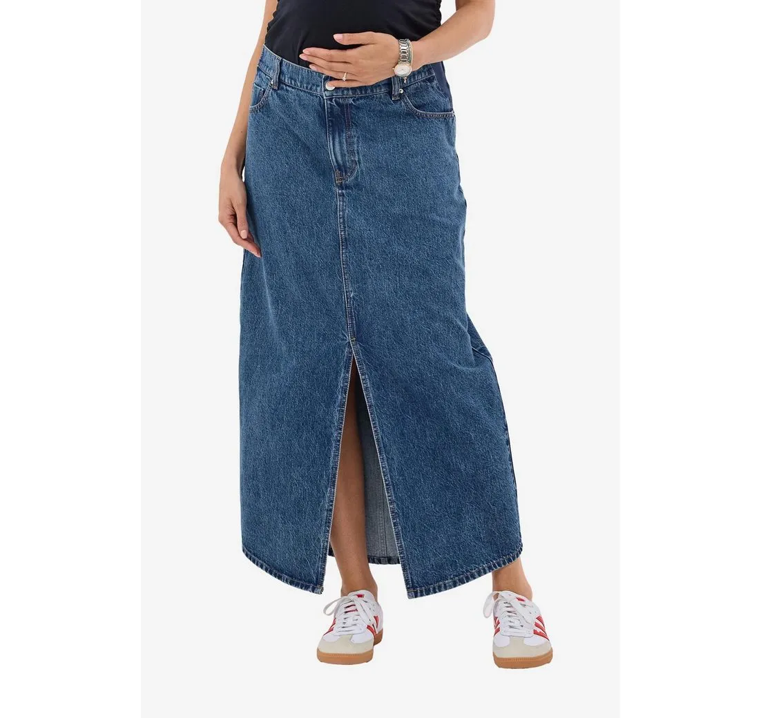 NEXT Umstandsrock Midaxi-Rock aus Denim, Umstandsmode (1-tlg)