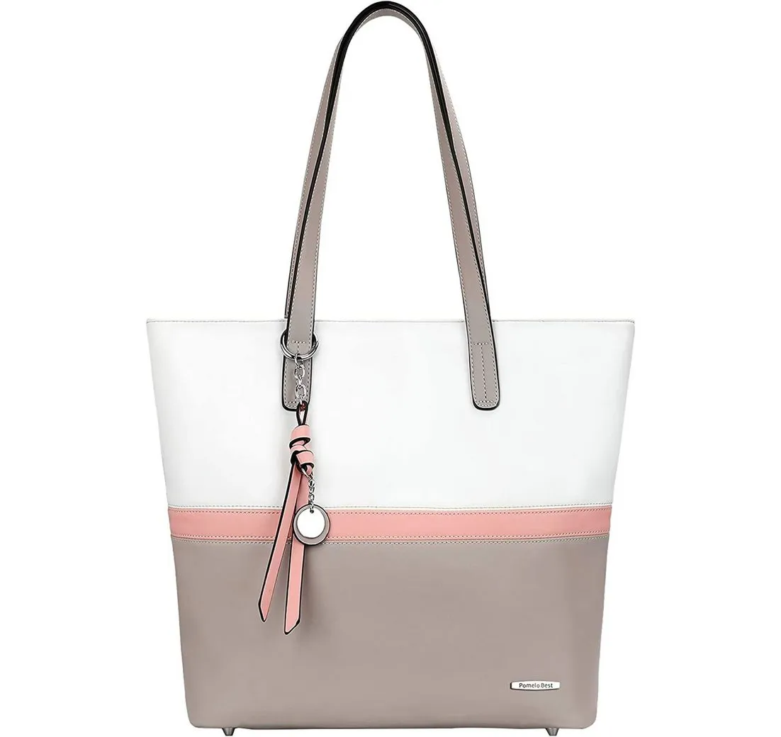 OKWISH Handtasche Henkeltasche Freizeittasche Tragetasche Aktentasche Tasche Damen (Schultertasche Arbeitstasche Messenger-Tasche Schultergurt, Ledertasche, Unitasche, Bürotasche, 32 x 32 x 11 cm, Groß), für Frau Frauen Jungen Freizeit Arbeit Business Schule Büro Reisen usw