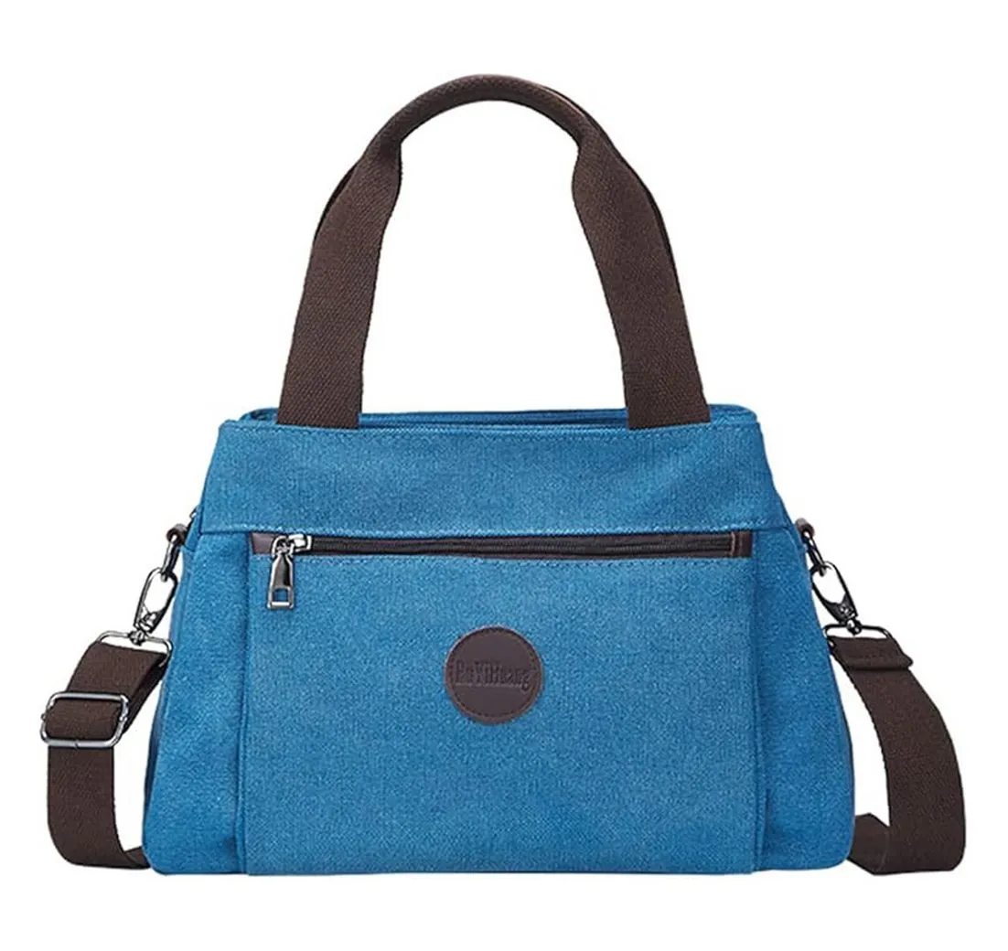 OKWISH Henkeltasche Damen Umhängetasche Tragetasche Handtasche Aktentasche Tasche Shopper (Canvas Schultertasche Arbeitstasche Messenger-Tasche mit Schultergurt, Freizeittasche, Unitasche, Bürotasche, Segeltuch Tasche, 32 x 12 x 22 cm), für Frau Frauen Jungen Freizeit Arbeit Business Schule Büro Reisen usw