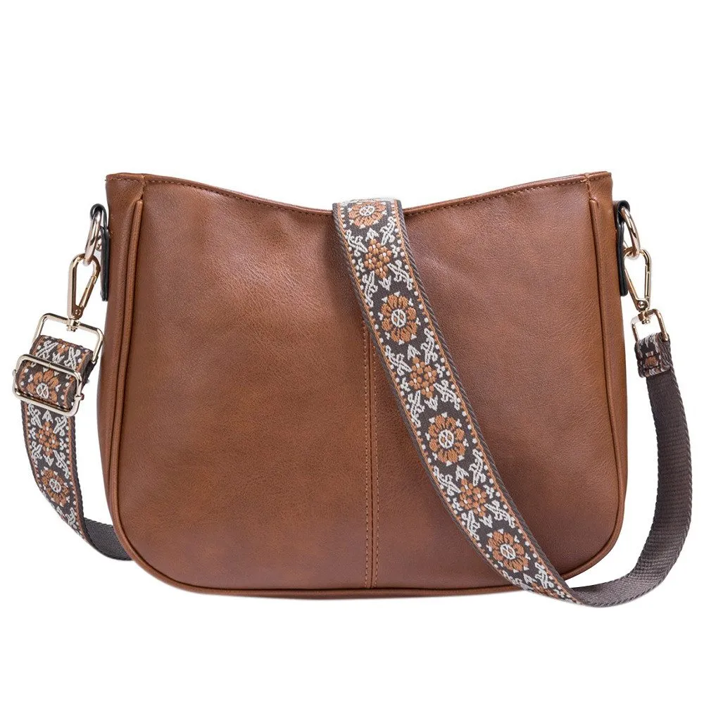 OKWISH Henkeltasche Umhängetasche Damen Kunstleder Crossbody Bag (32x10,5x24 cm Vintage Bürotasche Arbeitstasche, 1-tlg., mit Abnehmbarem Schultergurt, Robusten Schnallen und Reißverschlüssen), Ideal für Arbeit Reisen Einkaufen Alltag
