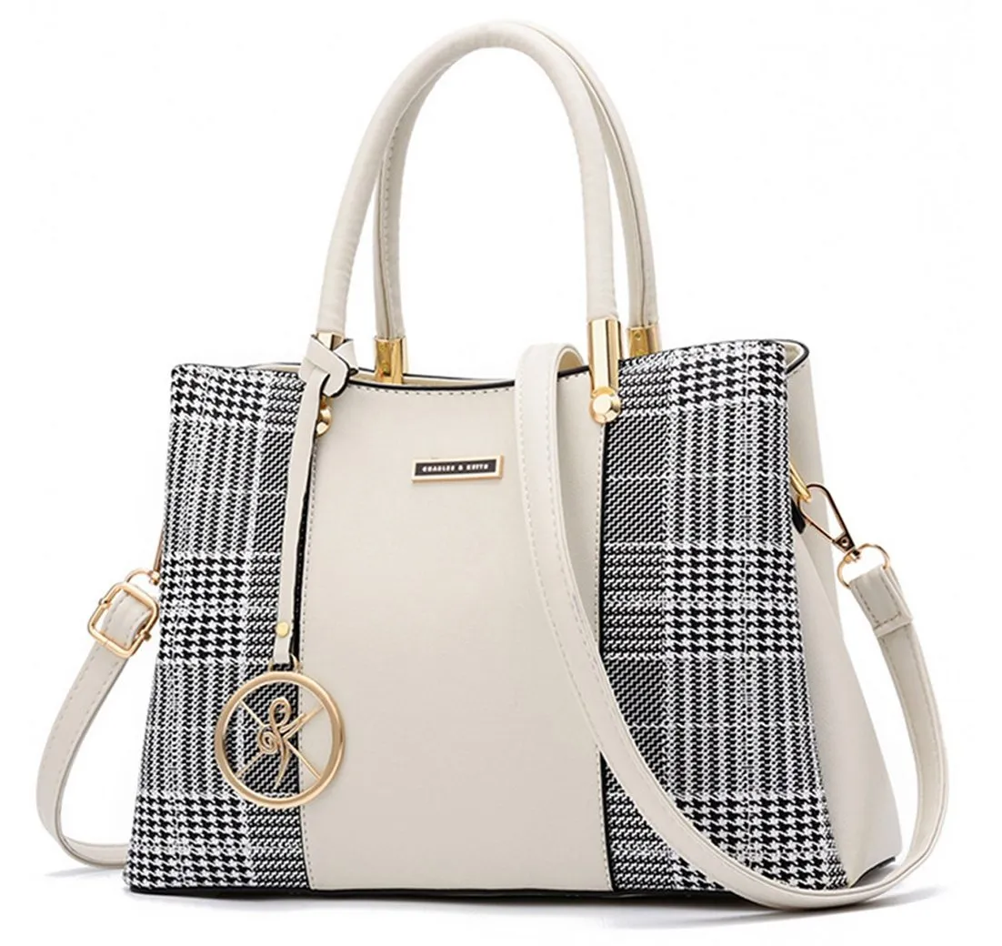 OKWISH Henkeltasche Umhängetasche Freizeittasche Tragetasche Aktentasche (Schultertasche Arbeitstasche Messenger-Tasche Top Griff Schultergurt, Unitasche, Bürotasche, Kunstleder), für Frauen Arbeit Business Schule Büro Reisen usw