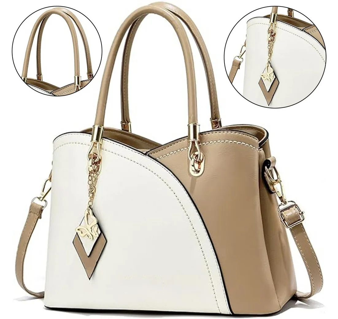 OKWISH Henkeltasche Umhängetasche Handtasche Tragetasche Bürotasche (Arbeitstasche Messenger-Tasche Top Griff Schultergurt, Freizeittasche, Unitasche, Kunstleder), für Frauen Freizeit Business Schule Büro Reisen usw