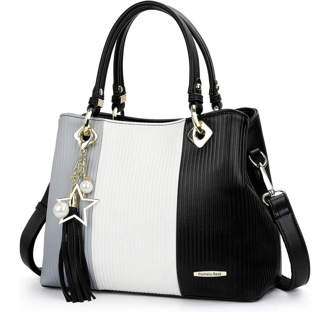 OKWISH Henkeltasche Umhängetasche Handtasche Tragetasche Aktentasche Tasche Damen (Schultertasche Arbeitstasche Messenger-Tasche Top Griff Schultergurt, Freizeittasche, Ledertasche, Unitasche, Bürotasche, Groß), für Frau Frauen Jungen Freizeit Arbeit Business Schule Büro Reisen usw