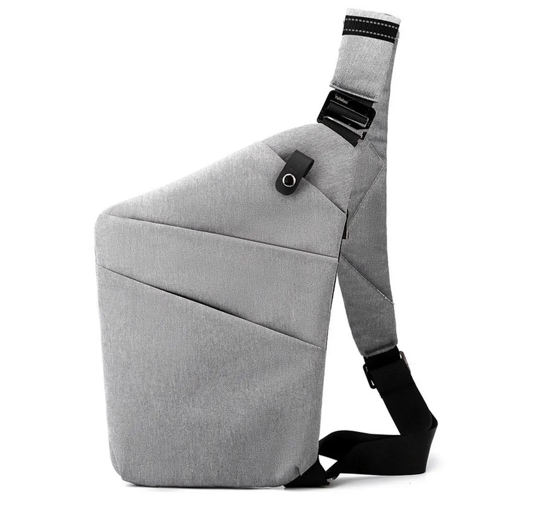 OKWISH Schultertasche Brusttasche Sling Schulter Rucksack Rucksäcke Crossbody Umhängetasche (Herren und Damen 32 x 20 x 2 cm, Geldgürtel, Sport, Sporttasche, Handytasche, Unisex, Segmentiert, Groß), für Outdoor Camping Reisen Wandern Radfahren Multipurpose Tagepacks