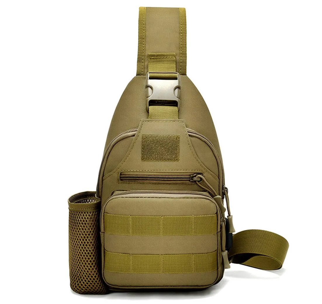 OKWISH Schultertasche Brusttasche Slingrucksäcke Outdoortasche Handytasche (Herren Damen Unisex 16x11x31 cm Verstellbar Schultergurt, 1-tlg., Sporttasche, mit USB-Lade-Anschluss, Sport, Taktisch, Geldgürtel), für Camping Reisen Wandern Radfahren Multipurpose Tagepacks