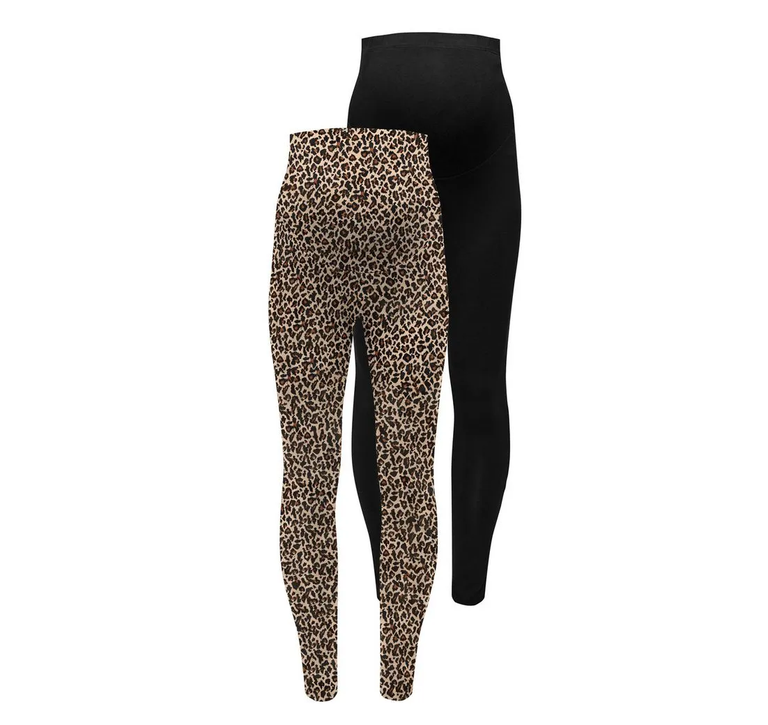 ONLY MATERNITY Umstandsleggings OLMLOVELY NEW LEGGING 2PCK AOP JRS NOOS (Packung, 2-tlg)
