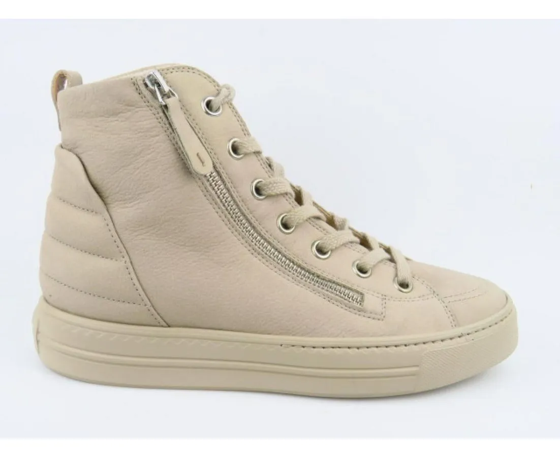 PAUL GREEN Sportnubuk almond Sneaker