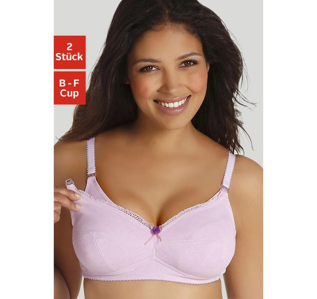PETITE FLEUR Still-BH (Packung, 2 Stück) ohne Bügel, mit aufhakbaren Clips
