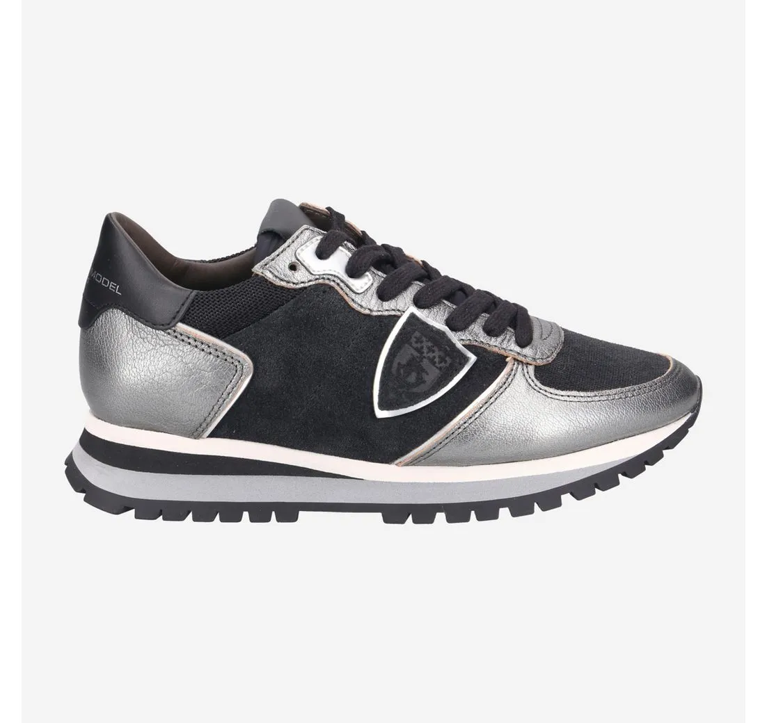 PHILIPPE MODEL Philippe Model TRPX LOW, Sneaker, Grau, metallik, Damen Sneaker