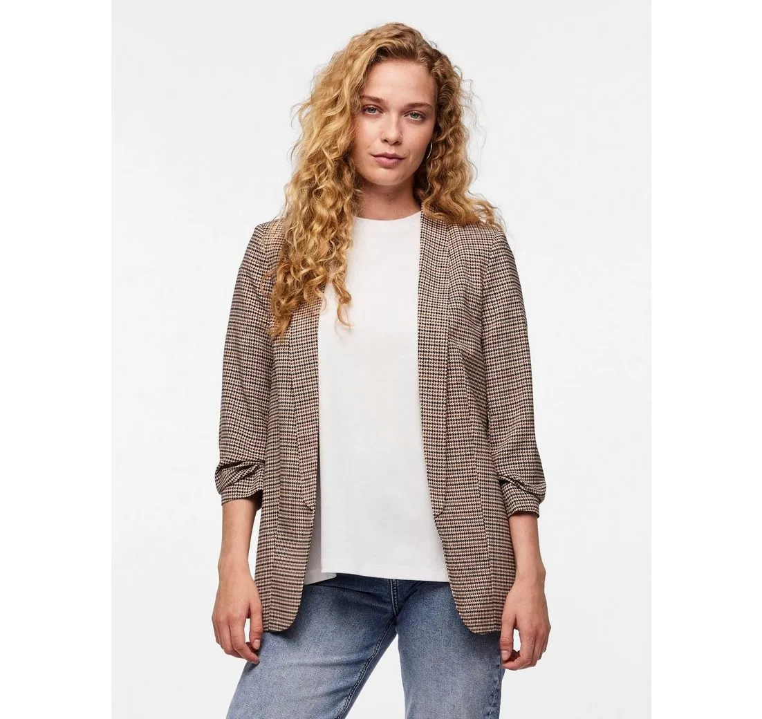 PIECES Blusenblazer PCBOSELLA 3/4 PRINTED BLAZER NOOS mit 3/4 Ärmel