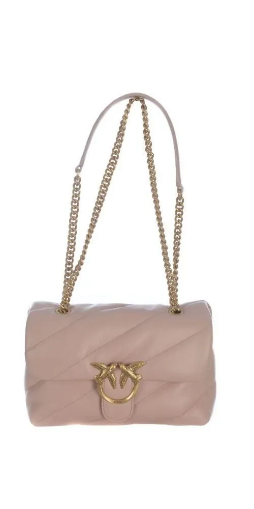 PINKO Handtasche PINKO Schultertasche mit breiter Schrägsteppung rosa