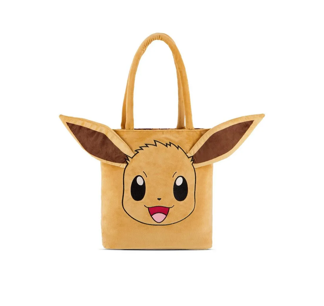POKÉMON Shopper Eevee Evoli, Plush Tote Bag Schultertasche