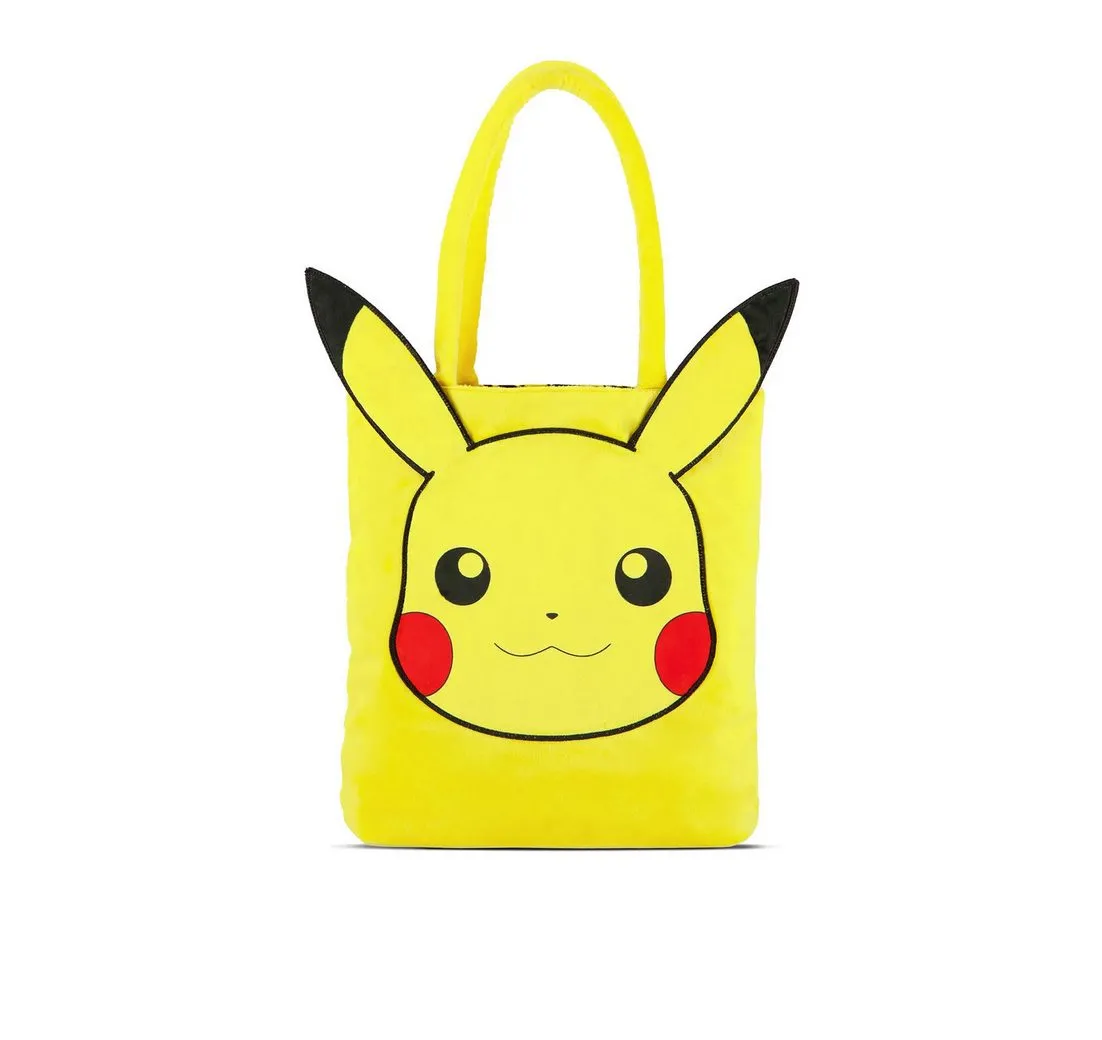 POKÉMON Shopper Pikachu, Plush Tote Bag Schultertasche