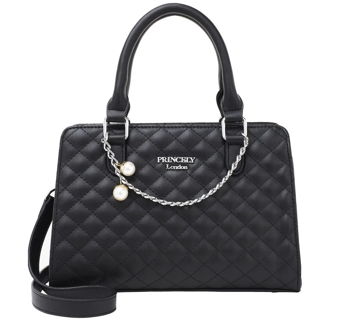 Princely London Handtasche Clara - Elegante Umhängeasche - Crossbody Bag mit Reißverschluss