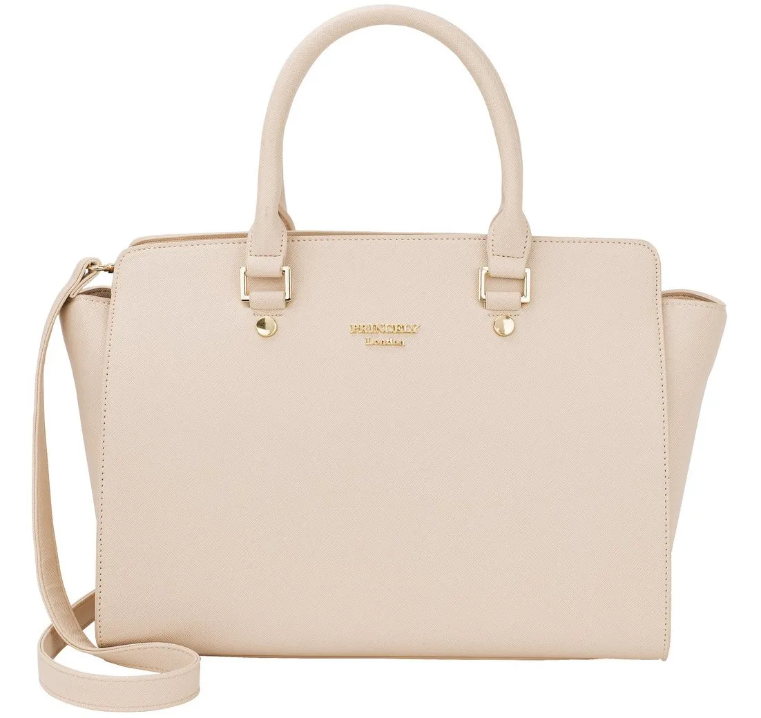 Princely London Handtasche Katy - elegante Schultertasche mit Reißverschluss