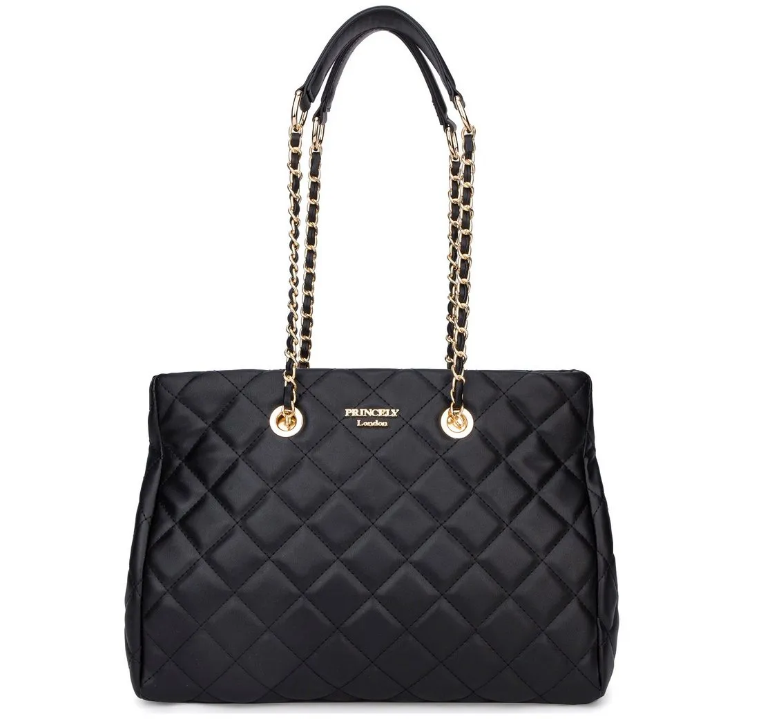 Princely London Schultertasche Emily – Elegante Tasche für Damen für Alltag & Abend