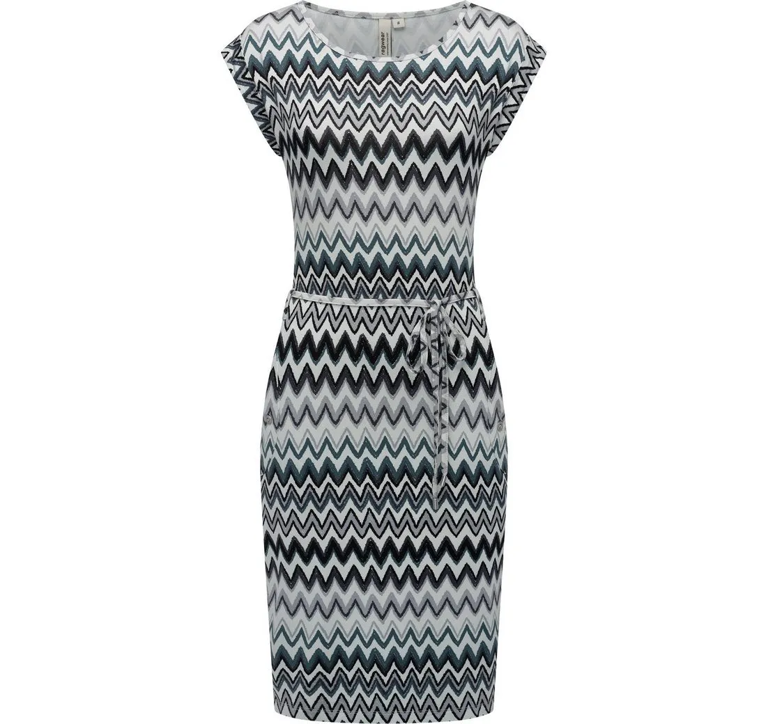 RAGWEAR Sommerkleid Taggien Print Leichtes, bequemes Midikleid mit Muster