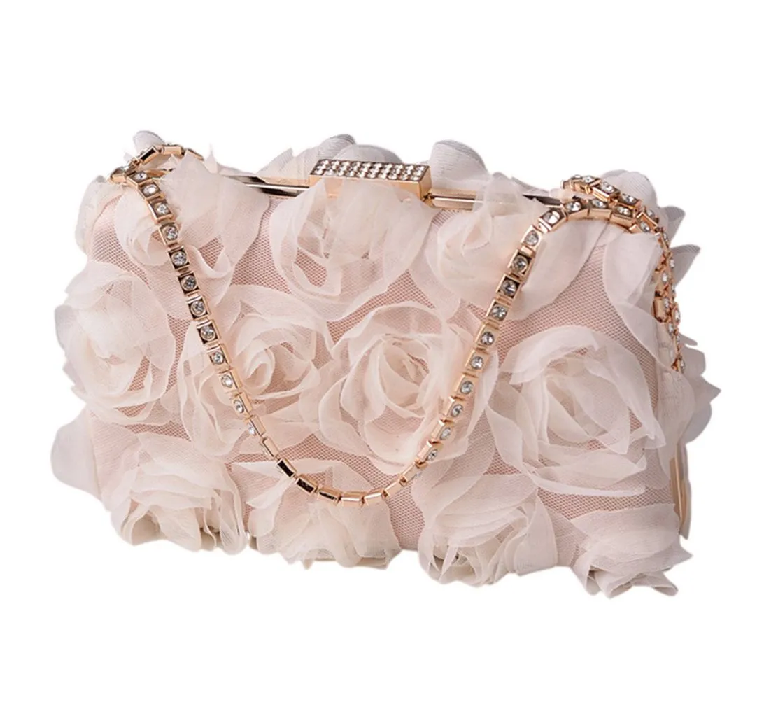 Refttenw Handtasche Abendtasche für Damen,Blumen Clutch Tasche,Modische Tasche