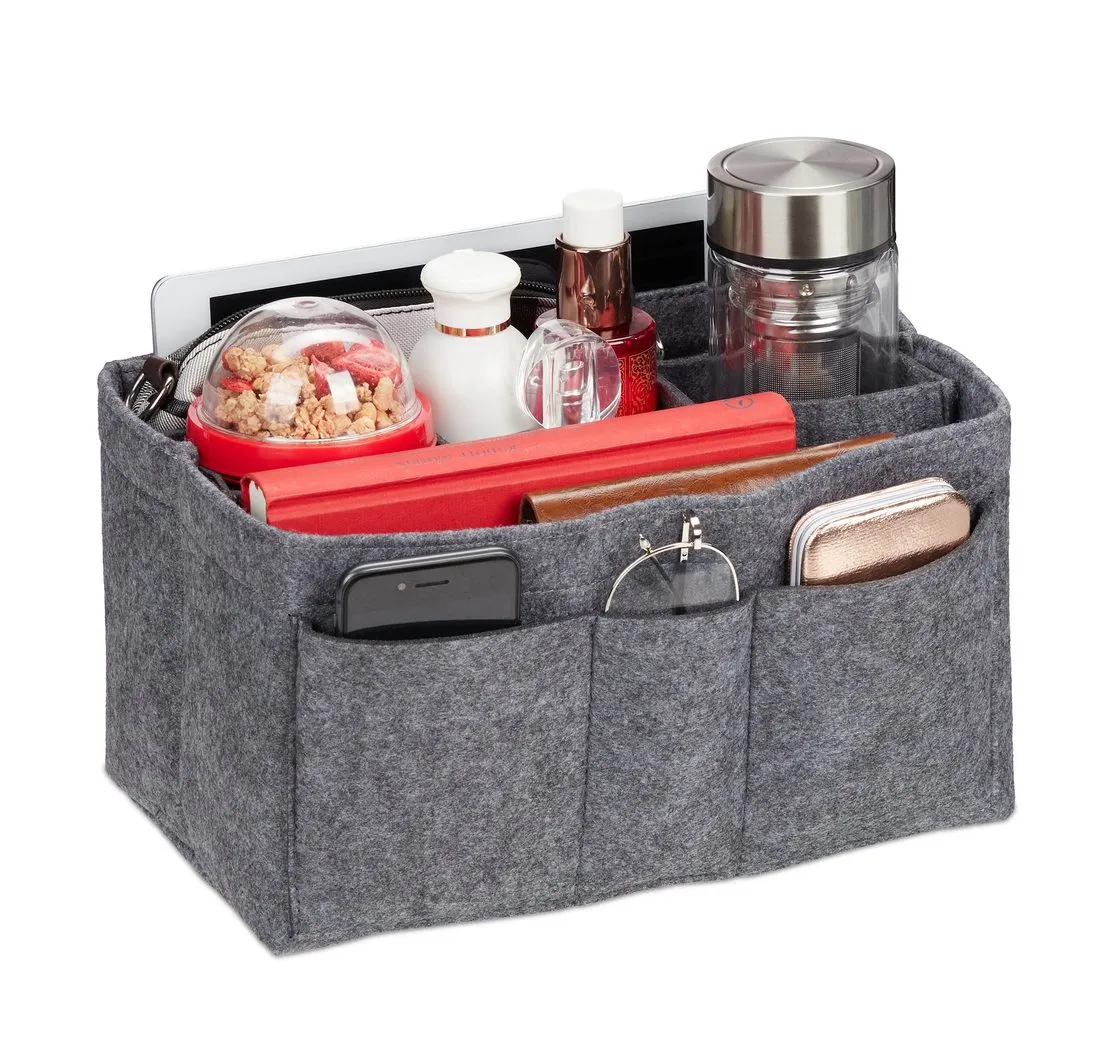 relaxdays Handtasche Taschenorganizer Handtasche Filz, M