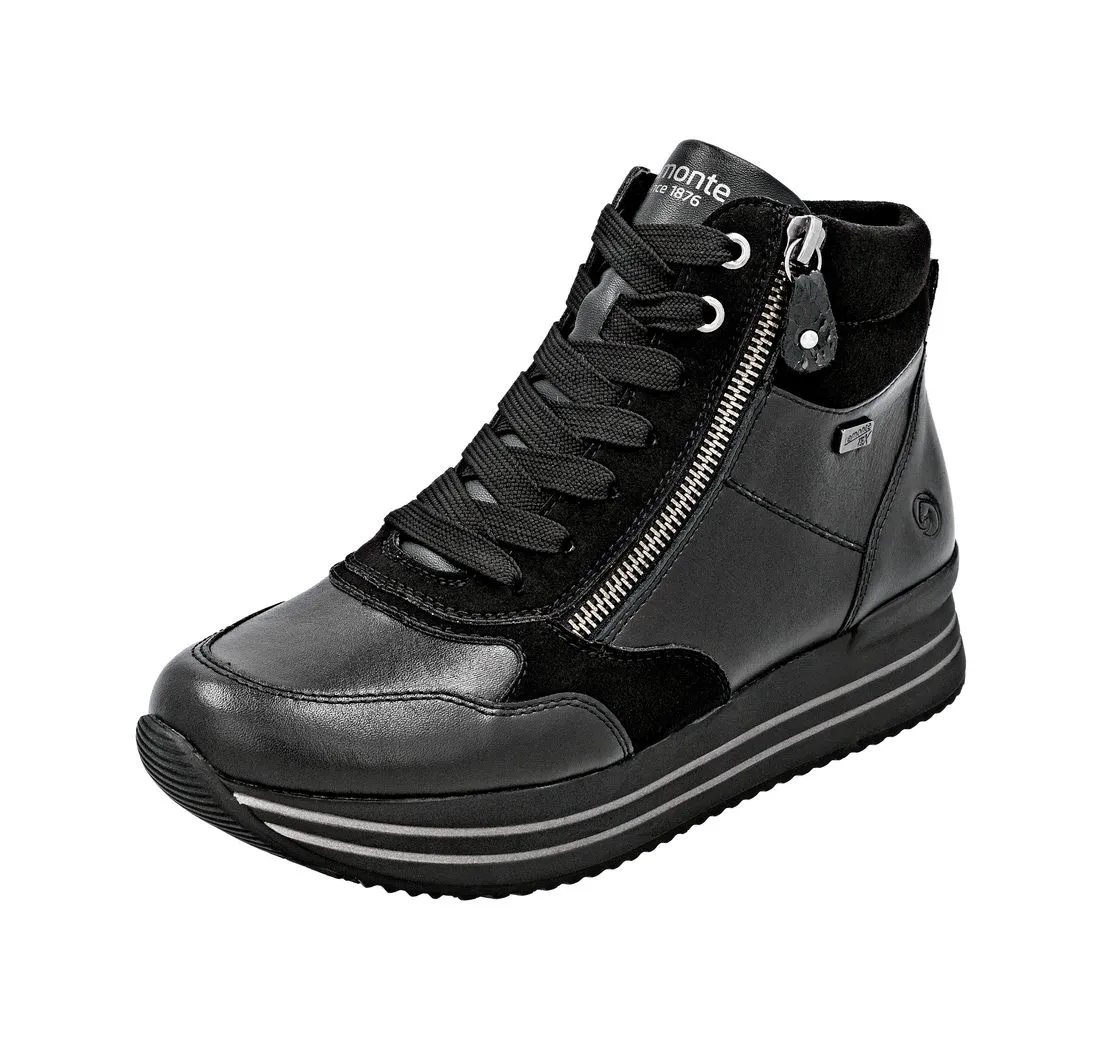 REMONTE Sneakerboots Schnürboots, Plateauboots, Stiefelette, wasserabweisende TEX-Membran