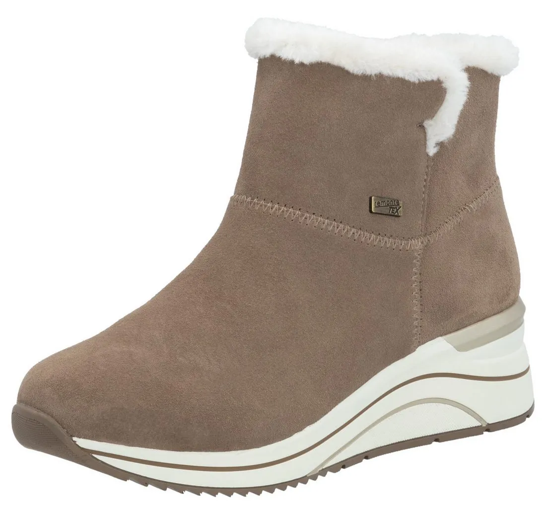 REMONTE Winterstiefelette, Keilabsatz, Stiefelette, Winterboots, wasserabweisende TEX-Membran