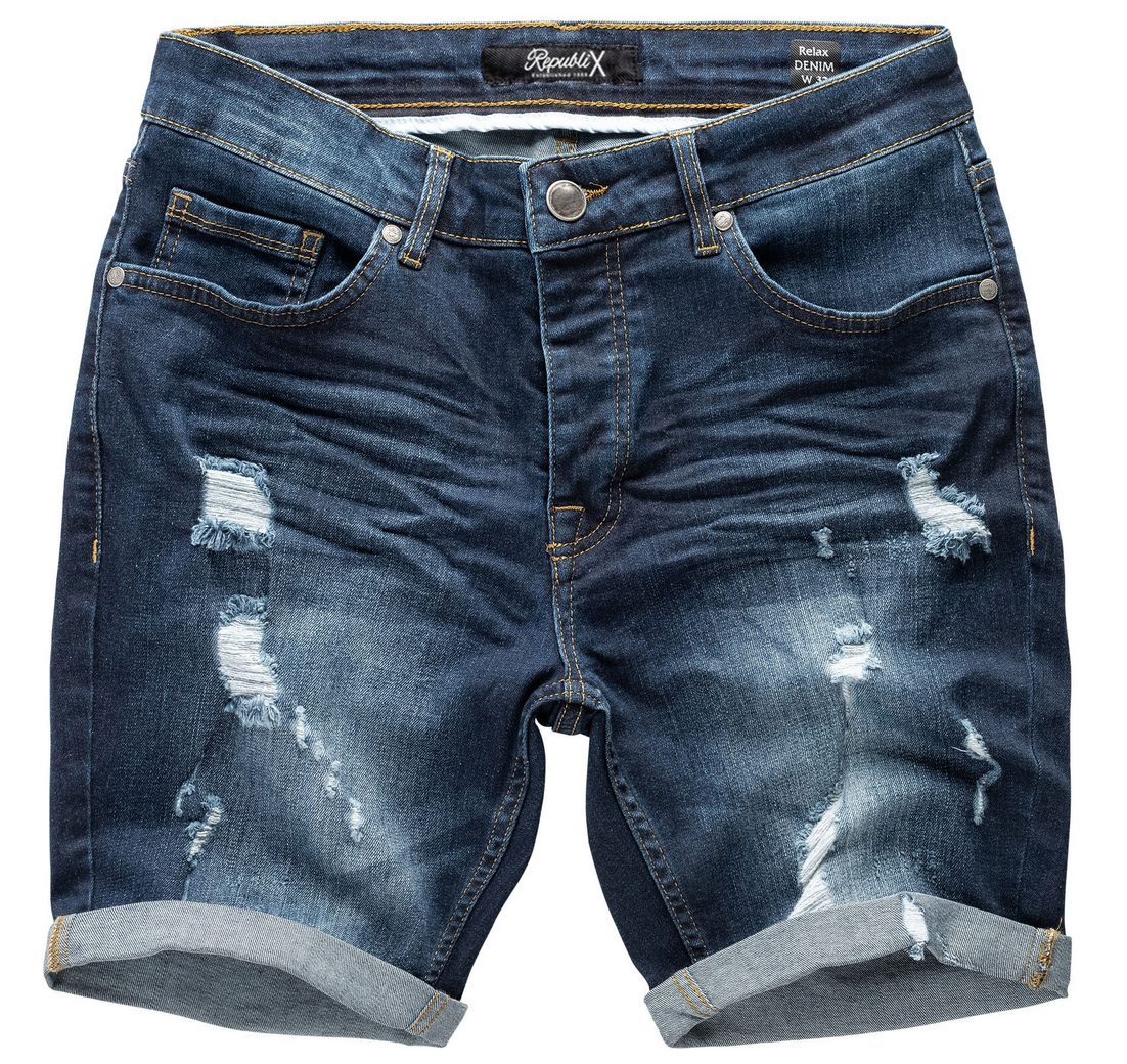 REPUBLIX Jeansshorts ZYAIRE Herren Bermuda kurze Männer Hose Regular Fit