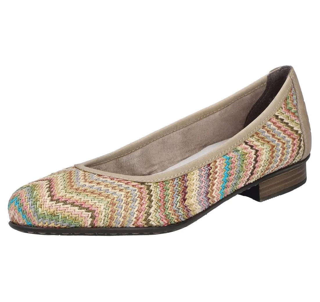RIEKER Ballerina, Slipper, Schlupfschuh, Pumps mit weicher Innensohle