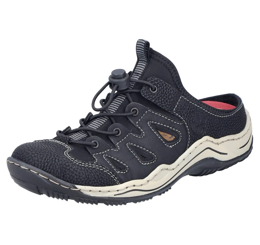 RIEKER Clog, Sabot, Schlupfschuh, Schlappen in schmaler Form