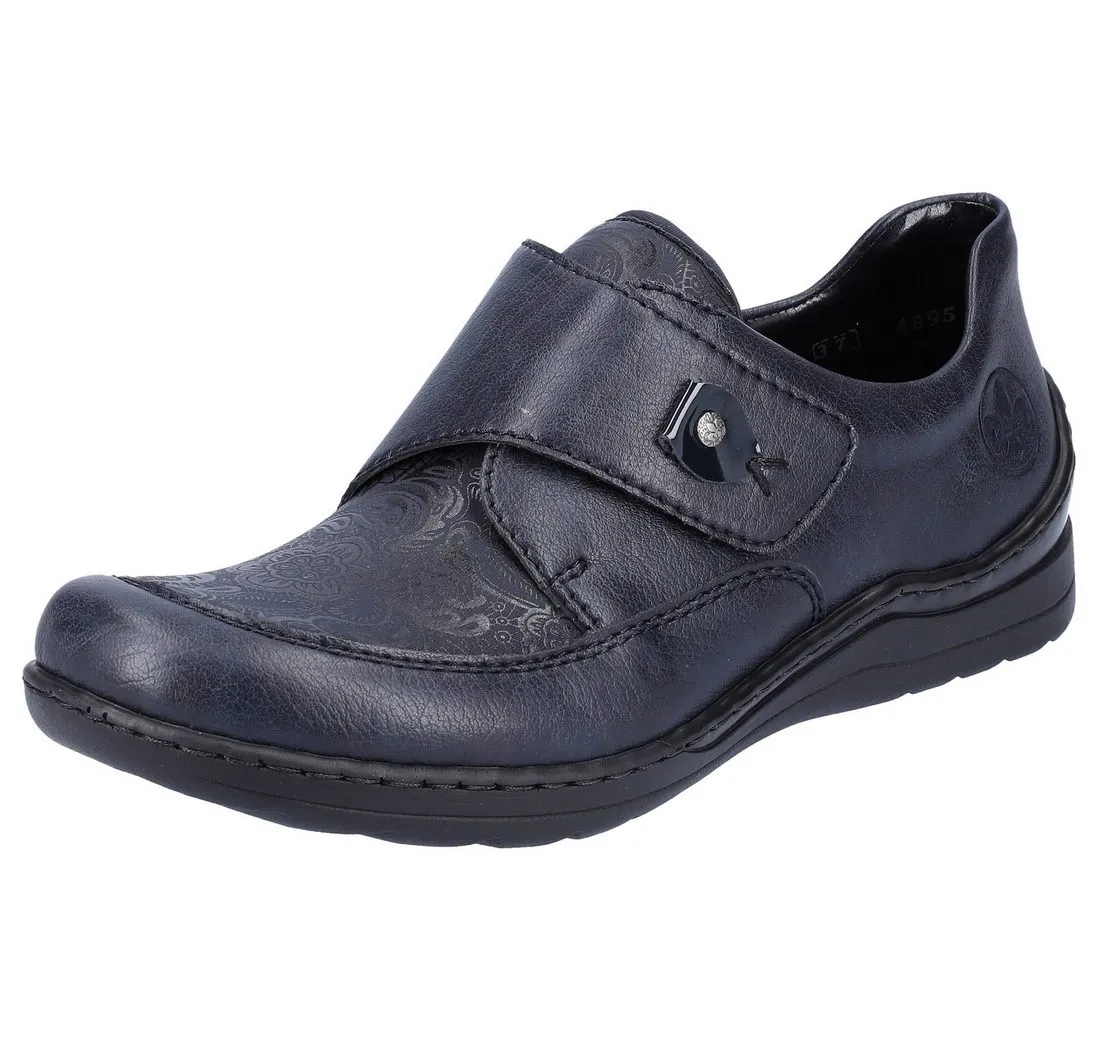 RIEKER Klettschuh mit dezentem Paisley-Muster