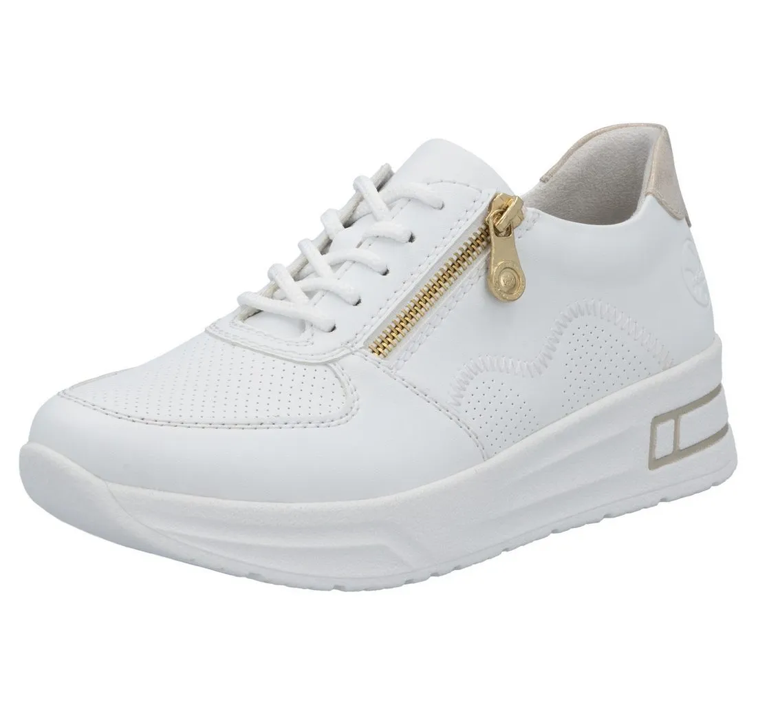 RIEKER Plateausneaker, Halbschuh, Schnürschuh, Freizeitsneaker mit Reißverschluss