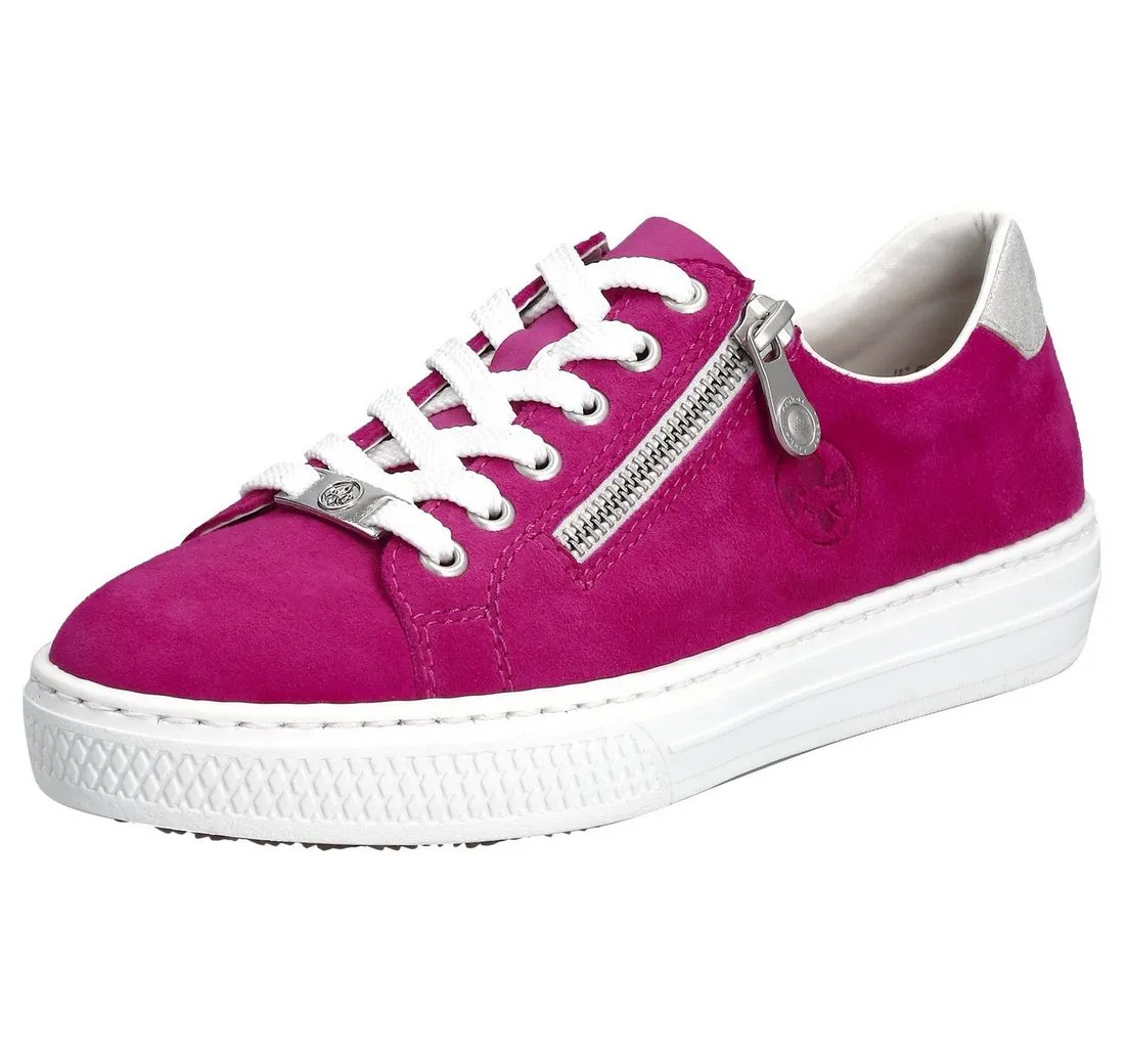 RIEKER Plateausneaker mit weicher MemoSoft-Innensohle, Freizeitschuh, Halbschuh, Schnürschuh