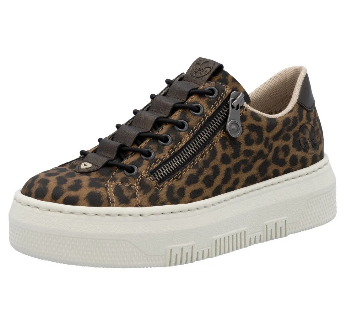 RIEKER Plateausneaker Sneaker, Slip-On Sneaker, Slipper mit Schaftrandpolster