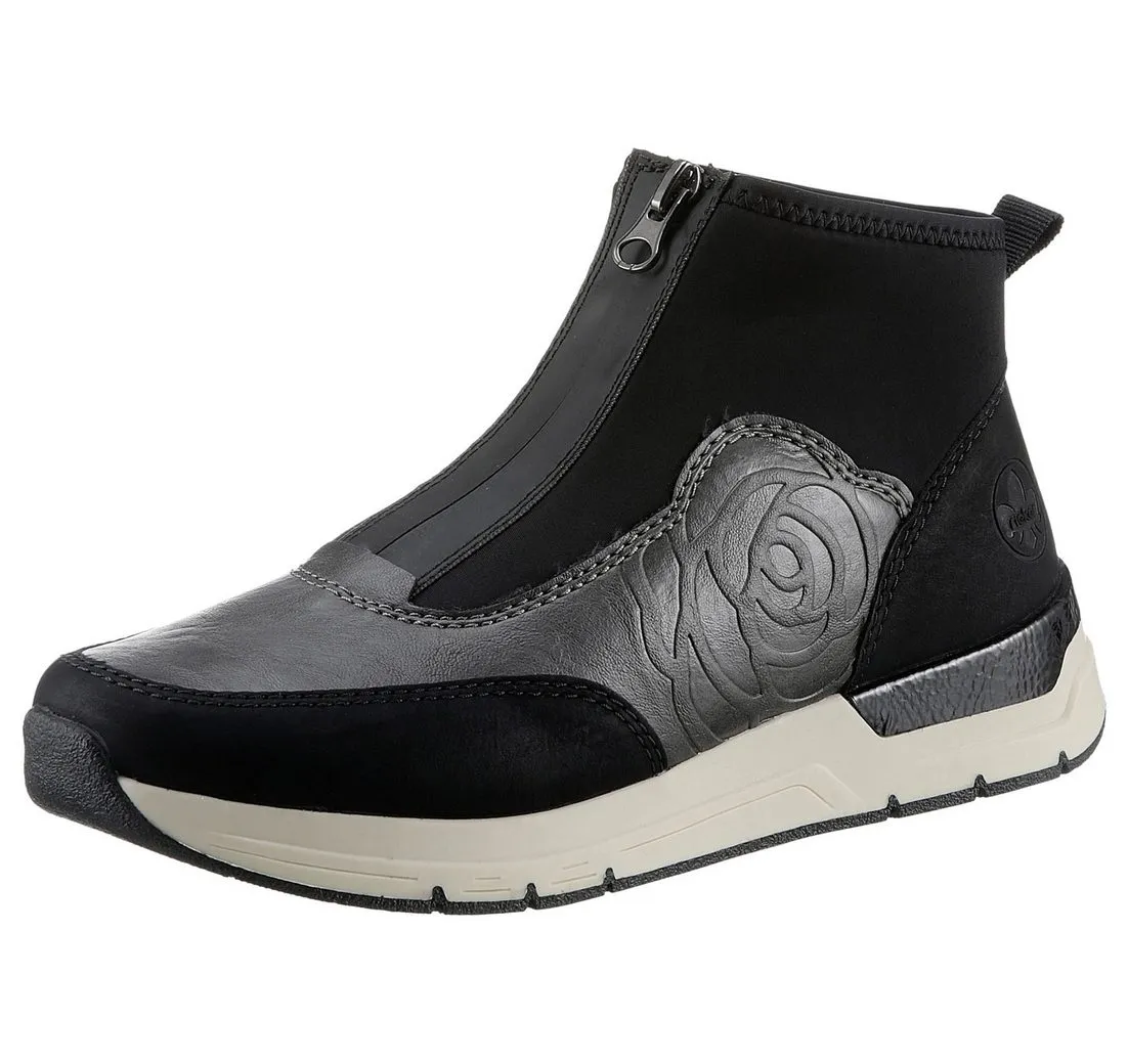 RIEKER Slip-On Sneaker, Schlupfboots, Stiefelette, High top Sneaker in veganer Verarbeitung