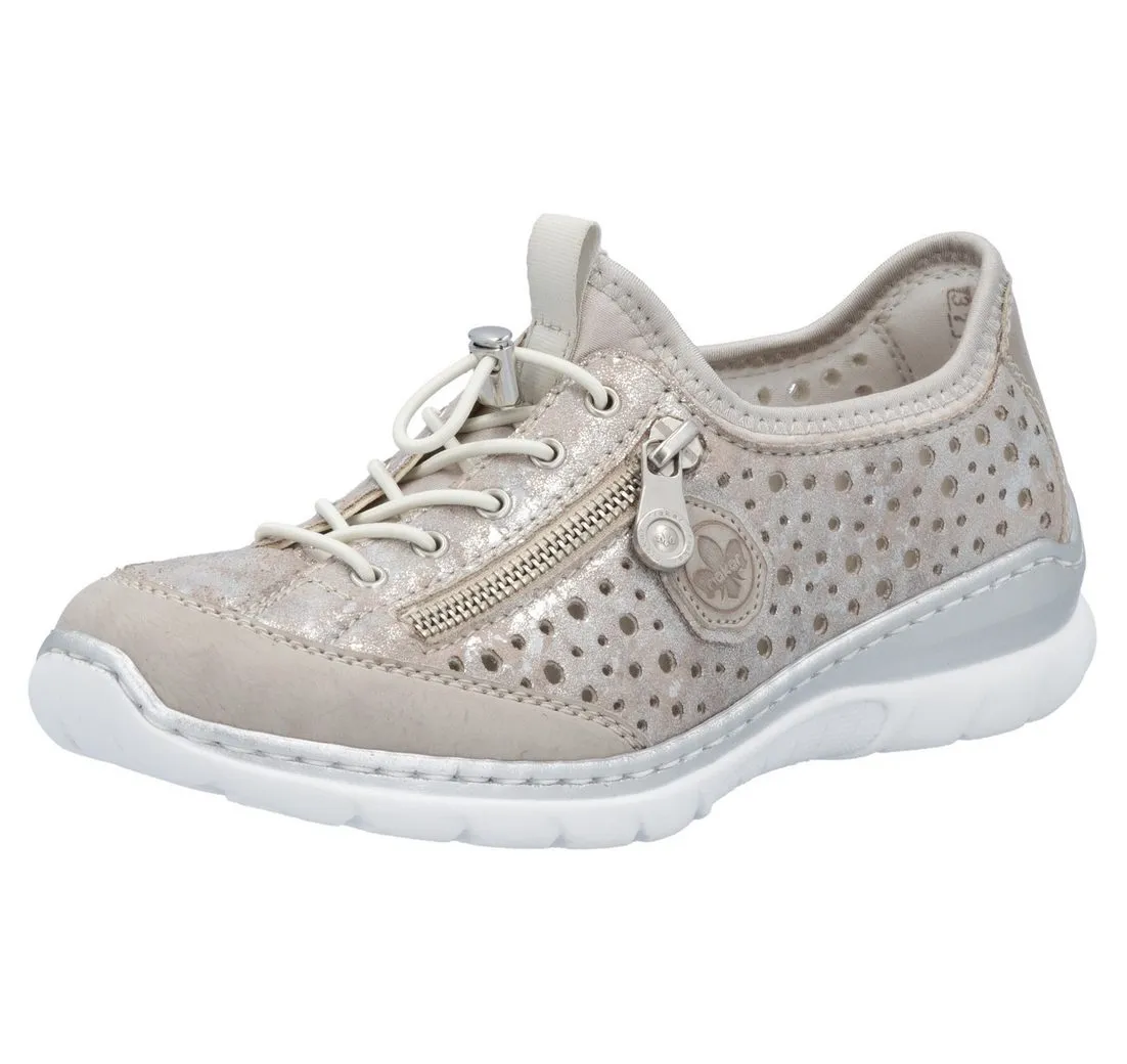 RIEKER Slip-On Sneaker, Schlupfschuh, Freizeitschuh, Halbschuh mit Schnellverschluss