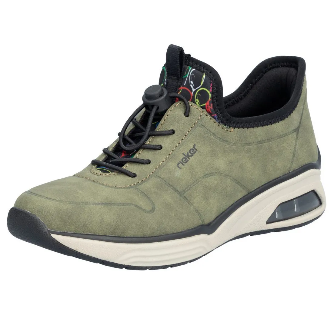 RIEKER Slip-On Sneaker, Schlupfschuh, Halbschuh, Freizeitschuh mit elastischem Einstieg