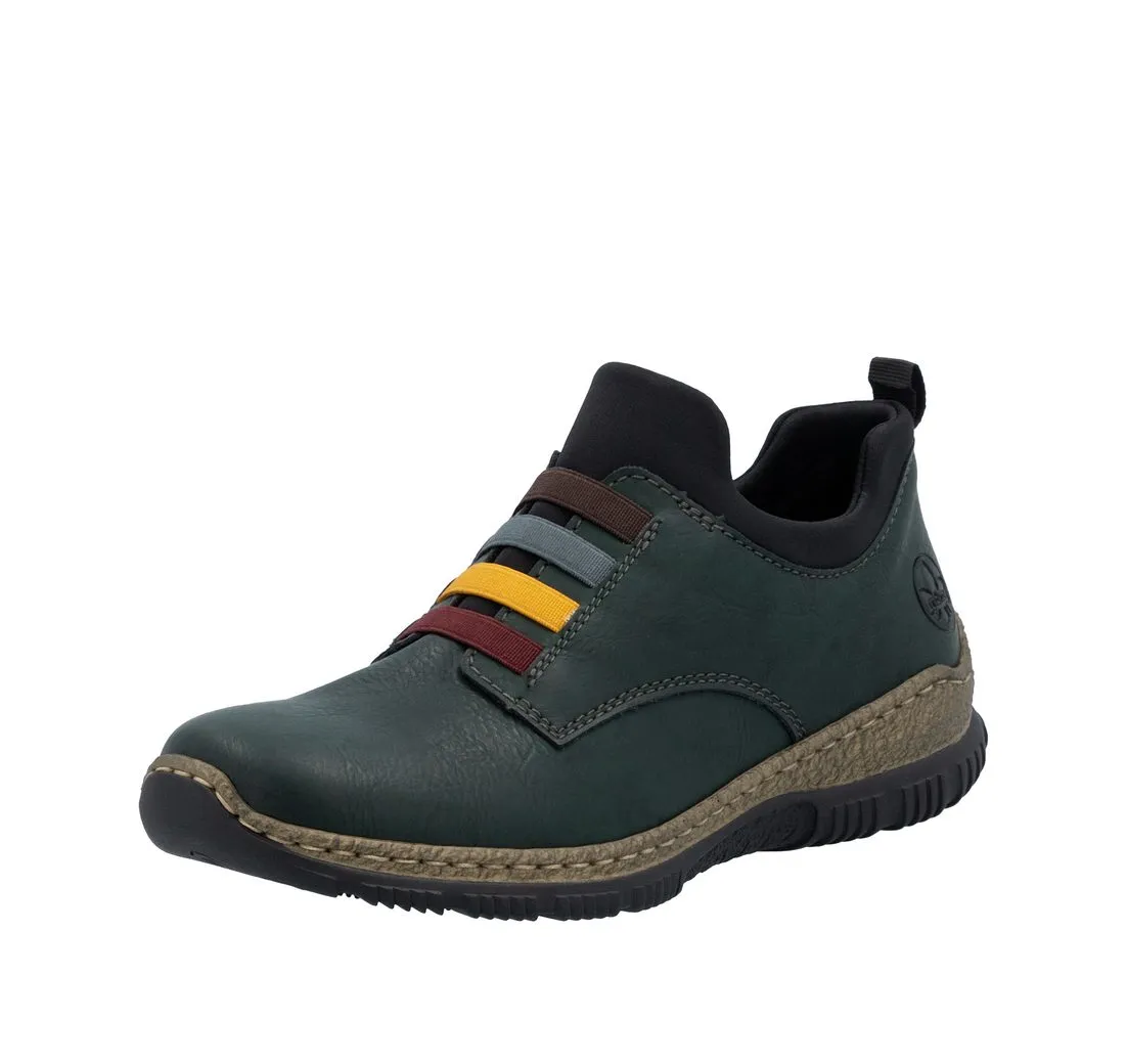 RIEKER Slip-On Sneaker Slipper, Schlupfschuh, Freizeitschuh, Halbschuh mit Anziehlasche