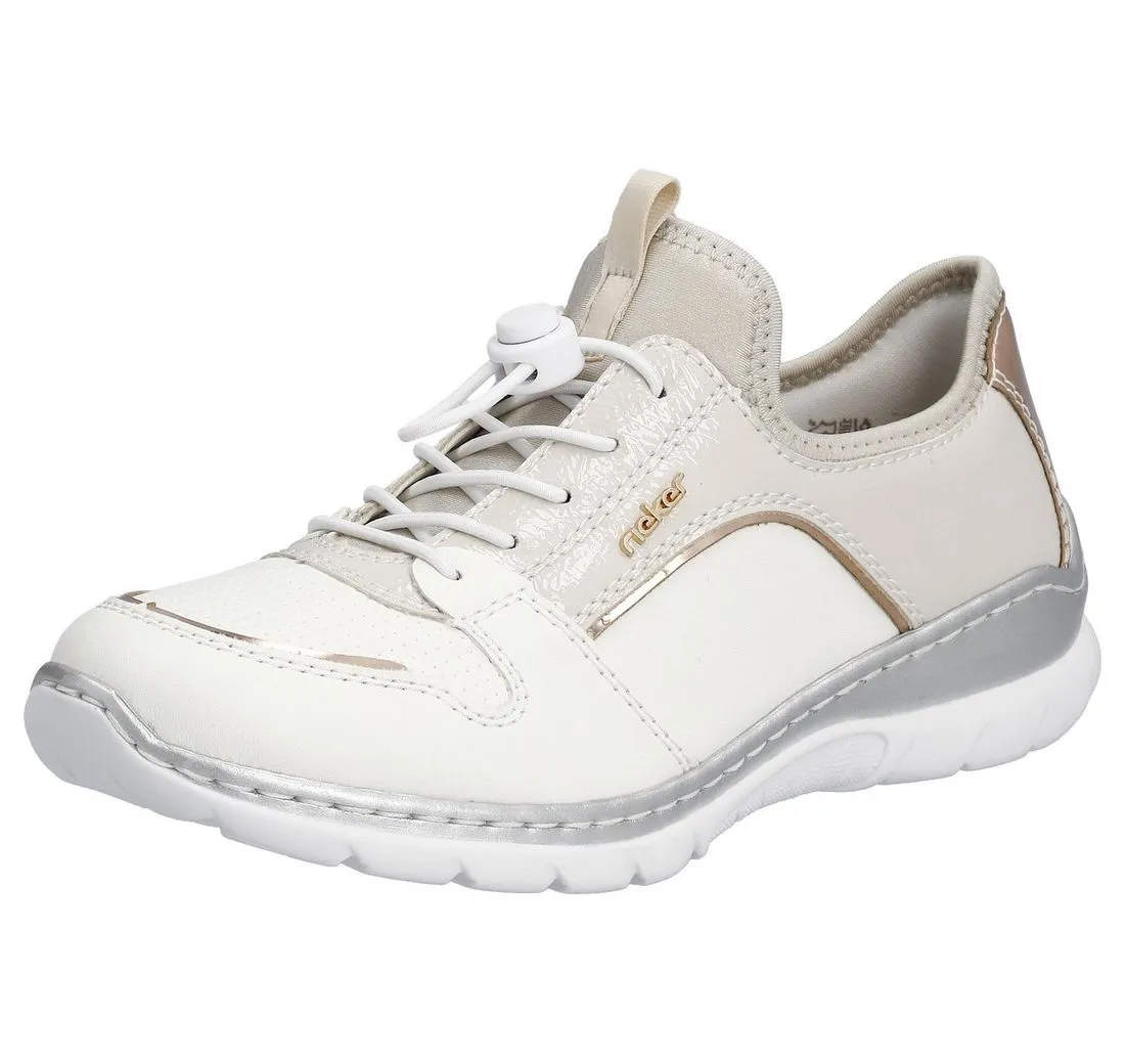 RIEKER Slip-On Sneaker Slipper, Schlupfschuh, Freizeitschuh mit Gummizug und Elastikeinstieg