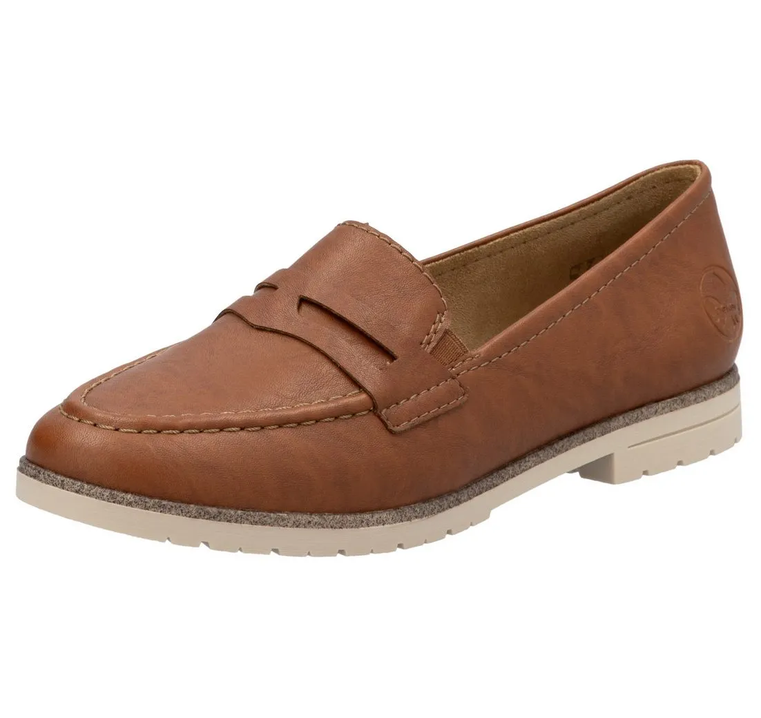 RIEKER Slipper Business Slipper, Mokassin, Schlupfschuh mit profilierter Laufsohle